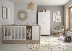 Meegroeibed Maron 60x120 Tot 90x190 - Wit/eik -Songmics Winkel 6 NOAM CP2F MP2F 06 A 01 0be7