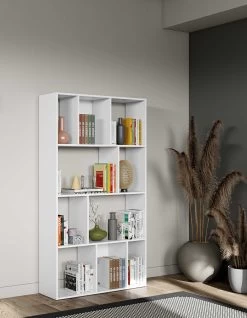 Boekenkast Calgary - Wit -Songmics Winkel 7020X2100X00 Toronto Bookcase White 1 aaf1