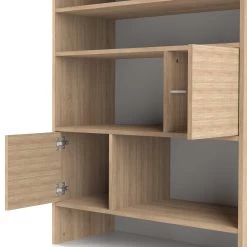 Boekenkast Horizon Groot - Eik/wit -Songmics Winkel 7150X0303A01 Bookcase natural oak and white 10 c26c