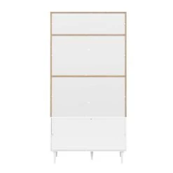 Boekenkast Horizon Groot - Eik/wit -Songmics Winkel 7150X0303A01 Bookcase natural oak and white 4 5563