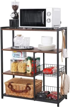 Keukenrek Kodi - Bruin/zwart