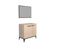 Badkamerkast Dotan Met 2 Deuren & Spiegel - Eik 20 Badkamerkast Dotan Met 2 Deuren & Spiegel - Eik -Songmics Winkel 726628 C a0d9