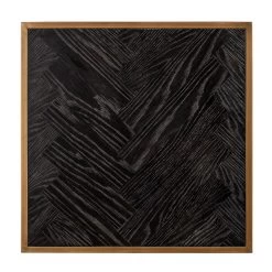 RICHMOND Bijzettafel Bony 50x50cm Visgraatmotief - Zwart/geborsteld Goud -Songmics Winkel 7372 4 3989