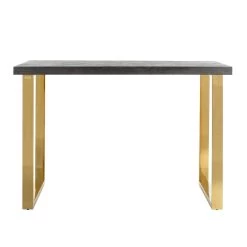 RICHMOND Bartafel Bony 160x80cm Visgraatmotief - Zwart/goud -Songmics Winkel 7429 5 bd96