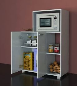 Woody Fashion Keukenkastje - 90x42x123 Cm - Wit -Songmics Winkel 745DCD3906 20 202 6537