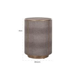 RICHMOND Bijzettafeltje Classico Ø45 - Imitatieleer -Songmics Winkel 7531 6 4bf2