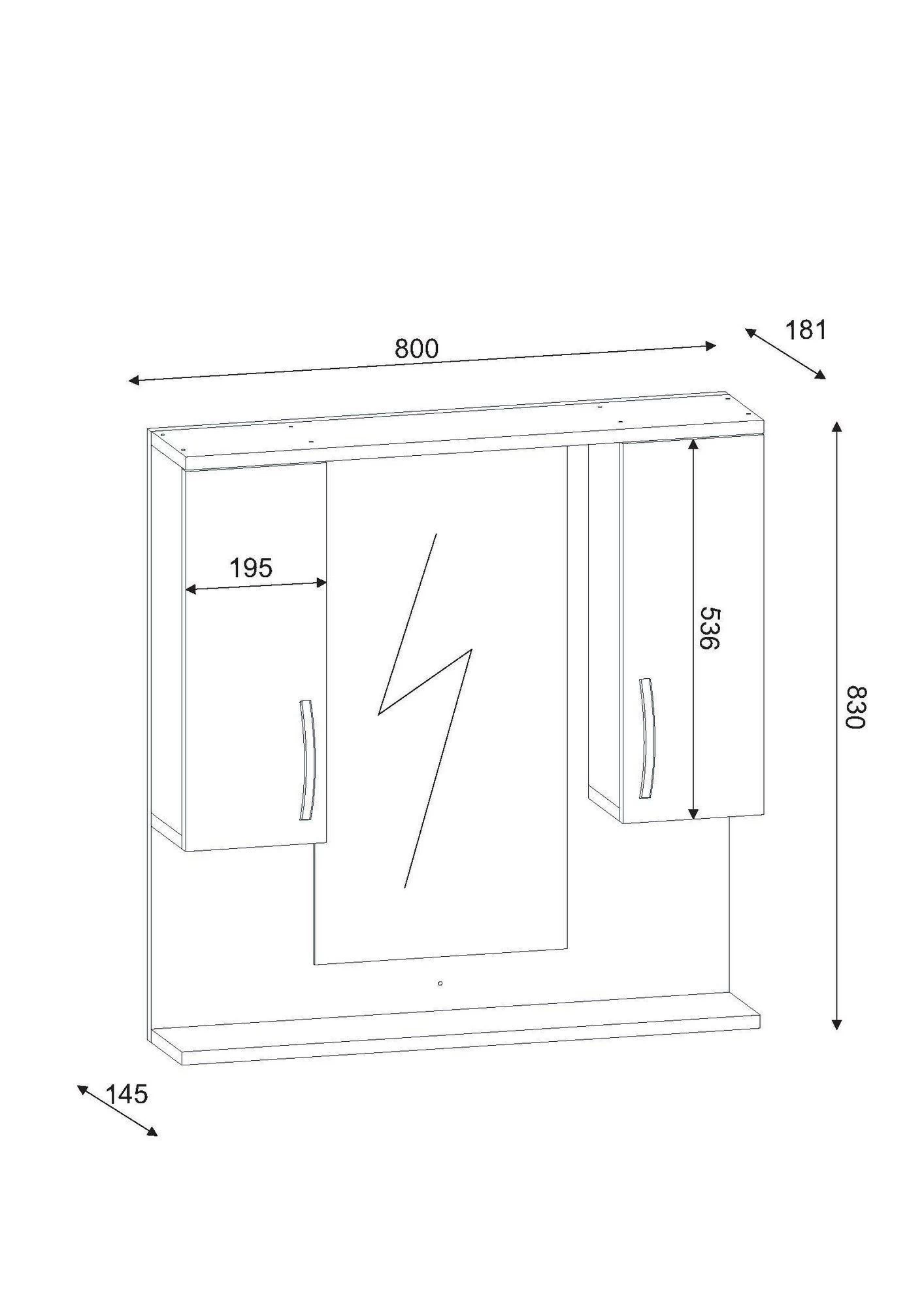 Badkamermeubel Furny Home | 100% Melamine | 18,1 X 80 X 83 Cm | Kleur: Wit 6 Badkamermeubel Furny Home | 100% Melamine | 18,1 X 80 X 83 Cm | Kleur: Wit - Afbeelding 4