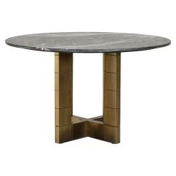 RICHMOND Eettafel Collada | 130 X 130 X 76 Cm | Black/Gold -Songmics Winkel 7596 2 11c3