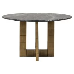 RICHMOND Eettafel Collada | 130 X 130 X 76 Cm | Black/Gold -Songmics Winkel 7596 3 0d2d