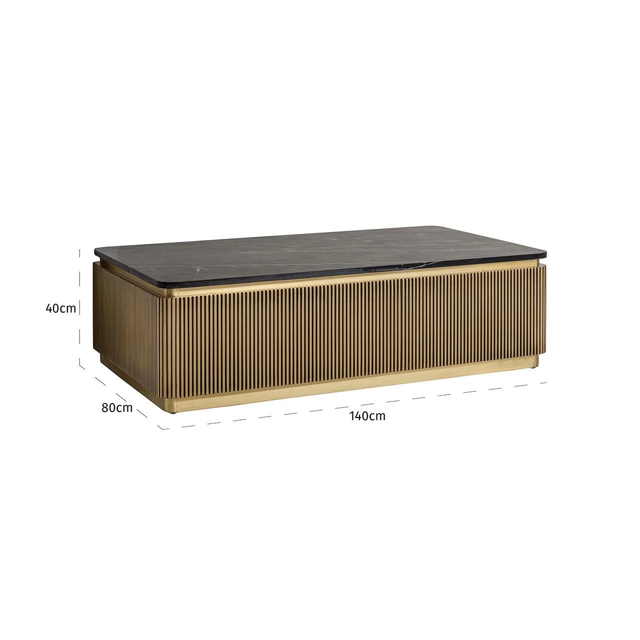 RICHMOND Salontafel Ironville | 140 X 80 X 40 Cm | Gold 4 RICHMOND Salontafel Ironville | 140 X 80 X 40 Cm | Gold - Afbeelding 2