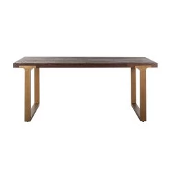 RICHMOND Eettafel Cromford 190x100 - Bruin/goud -Songmics Winkel 7633 5 a500