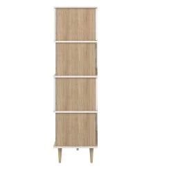 Boekenkast Nosk | 119,6 X 40 X 147 Cm | Wit -Songmics Winkel 7770X8021A00 Iconic Bookcase natural oak and white 6 34cc