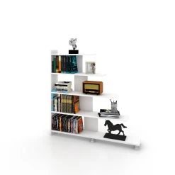 Boekenplank Elegance | Melamine Coating | 122x120x20cm | Wit -Songmics Winkel 793ELG3606 20 202 5bb4