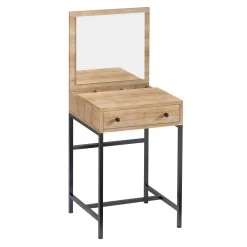 Mary Make-up Tafel | Melamine Coating | Metalen Poten | Eiken Zwart -Songmics Winkel 793ELG4102 20 203 381f