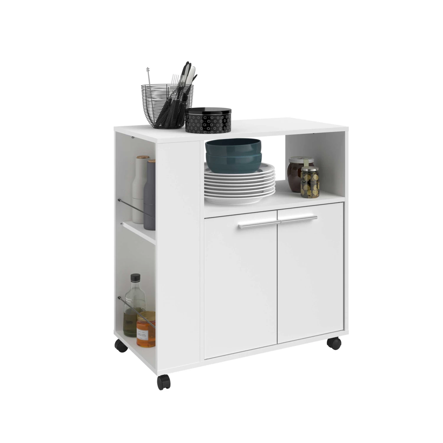 Keukenkast Citty 75cm, 2 Deuren - Wit 4 Keukenkast Citty 75cm, 2 Deuren - Wit - Afbeelding 2