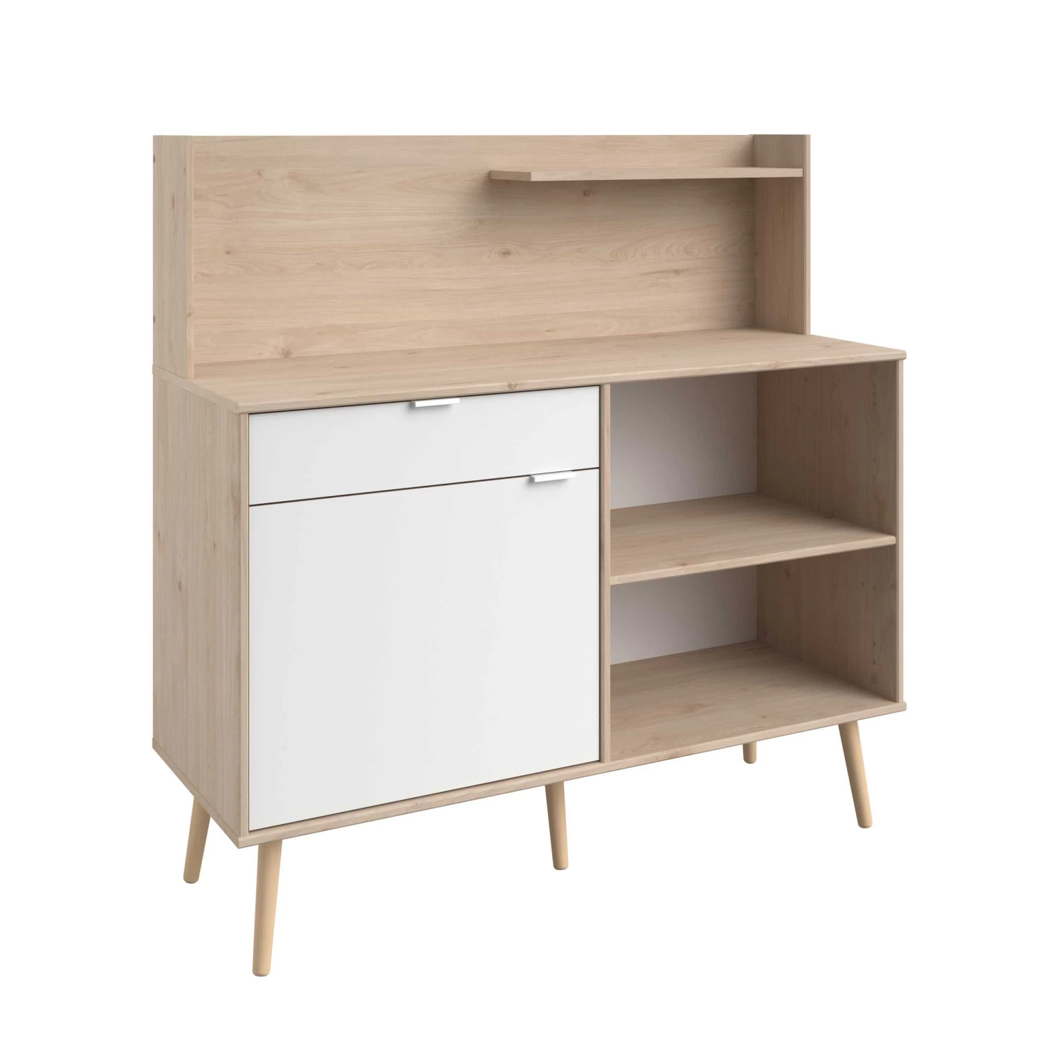 Keukenkast Filipa 118cm, 1 Deur & 1 Lade - Wit/eik Decor 6 Keukenkast Filipa 118cm, 1 Deur & 1 Lade - Wit/eik Decor - Afbeelding 4
