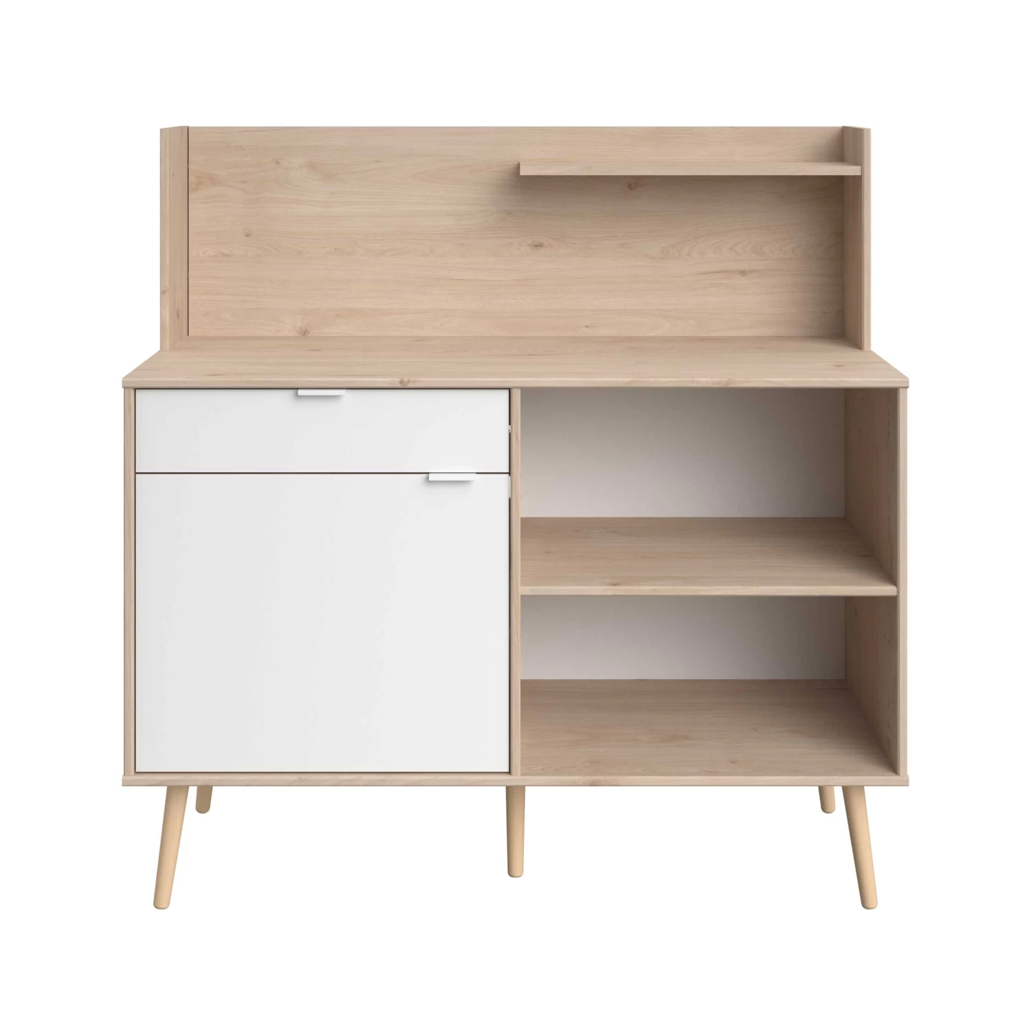 Keukenkast Filipa 118cm, 1 Deur & 1 Lade - Wit/eik Decor 13 Keukenkast Filipa 118cm, 1 Deur & 1 Lade - Wit/eik Decor - Afbeelding 11