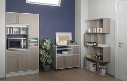 Bijzetkastje Cesar Voor Magnetron - Wit/taupe -Songmics Winkel 8035A2191A80 Marius Low taupe 11 7f0e