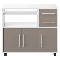 Bijzetkastje Cesar Voor Magnetron - Wit/taupe -Songmics Winkel 8035A2191A80 Marius Low taupe 3 120d