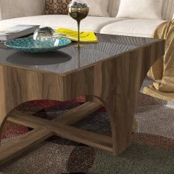 Tera Home Salontafel | 100% Melamine | Noten Antraciet -Songmics Winkel 804TRH2836 20 203 2f4a