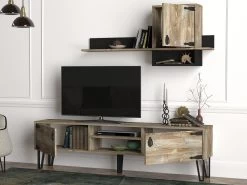Tera Home TV-meubel | 100% Melamine Gecoat | 18mm Dikte | Metalen Poten | Beige Hout -Songmics Winkel 804TRH3030 20 203 12c8