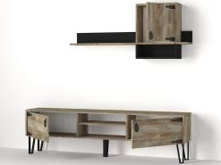 Tera Home TV-meubel | 100% Melamine Gecoat | 18mm Dikte | Metalen Poten | Beige Hout -Songmics Winkel 804TRH3030 20 207 59a2