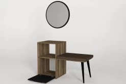 Tera Home Commode | 100% Melaminegecoat Met 18mm Dikte | Inclusief Spiegel | Kleur: Notelaarzwart -Songmics Winkel 804TRH3544 20 206 2d45