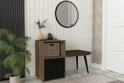 Tera Home Commode | 100% Melaminegecoat Met 18mm Dikte | Inclusief Spiegel | Kleur: Notelaarzwart -Songmics Winkel 804TRH3544 2 d744