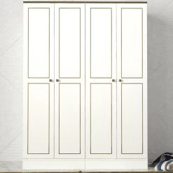 Talon Garderobe | 100% Gecoat Met Melamine | 140 X 194 X 47 | Witgoud -Songmics Winkel 804TRH3904 2 4322