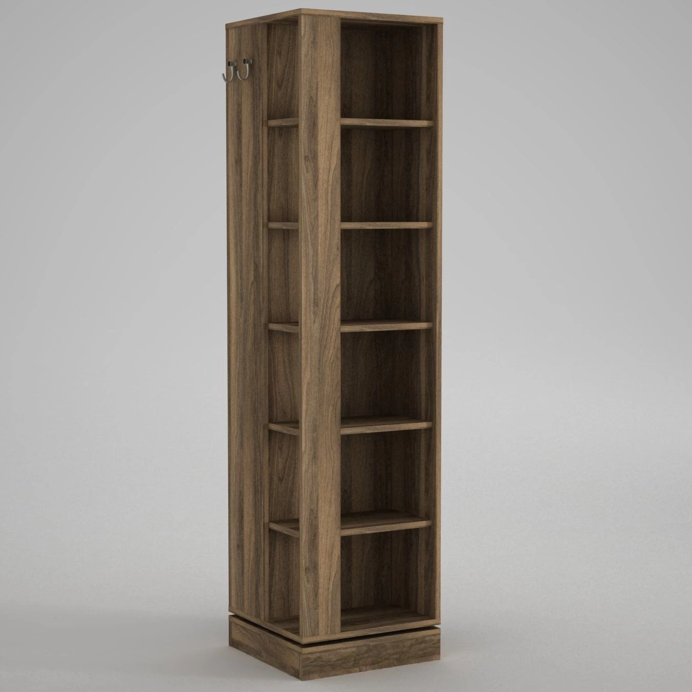 Garderobeset Tera Home | 44 X 44 X 180 Cm | Inclusief Spiegel | Walnoot 9 Garderobeset Tera Home | 44 X 44 X 180 Cm | Inclusief Spiegel | Walnoot - Afbeelding 7