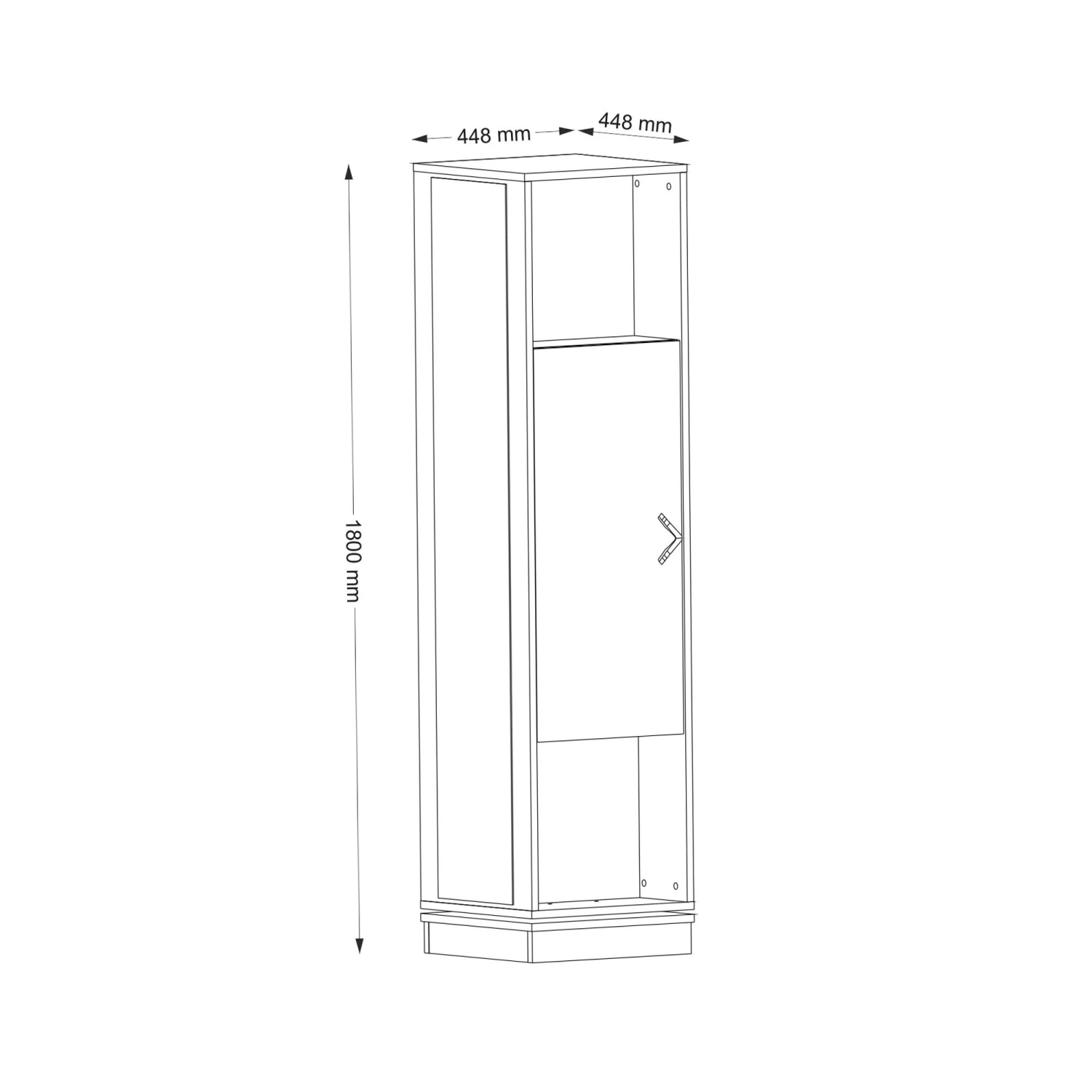 Garderobeset Tera Home | 44 X 44 X 180 Cm | Inclusief Spiegel | Walnoot 5 Garderobeset Tera Home | 44 X 44 X 180 Cm | Inclusief Spiegel | Walnoot - Afbeelding 3