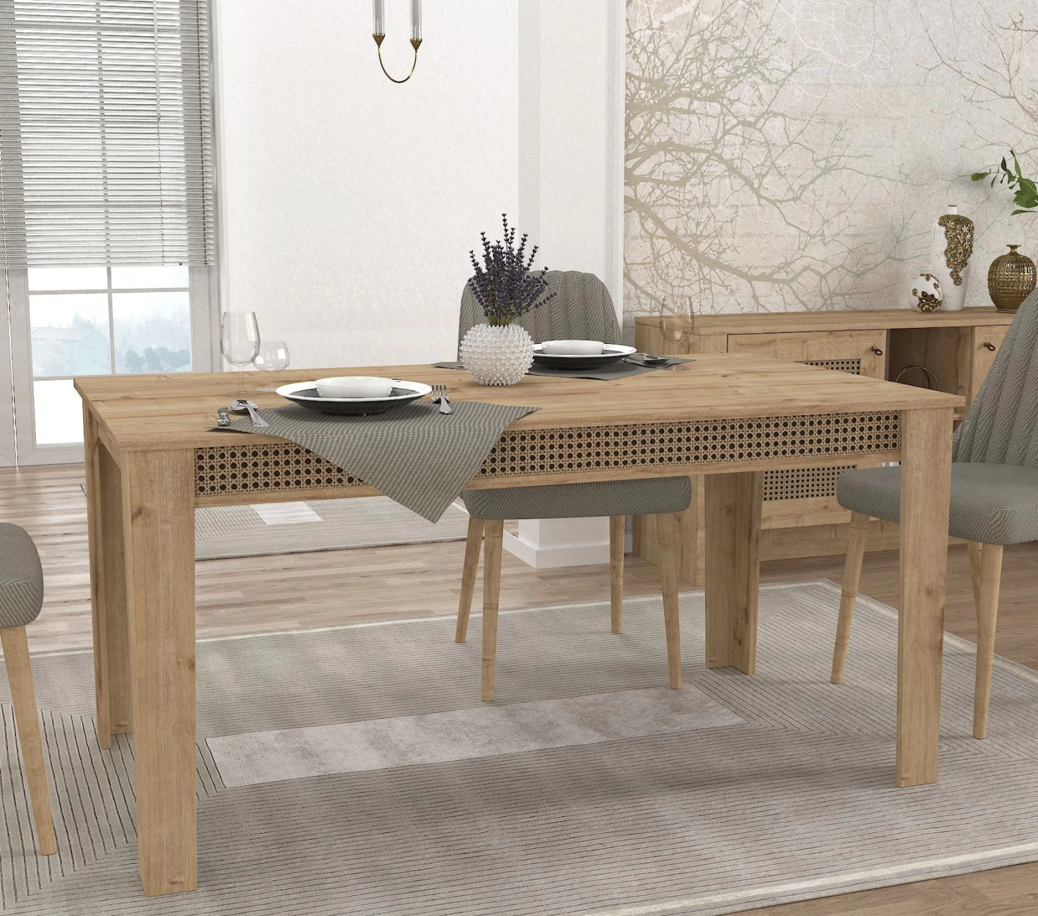 Tera Home Eettafel | 100% Gemelamineerd | Eiken Afwerking 3 Tera Home Eettafel | 100% Gemelamineerd | Eiken Afwerking