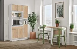 Keukenkast Liana Voor Magnetron - Wit/eik -Songmics Winkel 8070X2134A80 Louise white and natural oak 10 4990