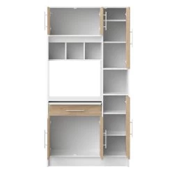 Keukenkast Liana Voor Magnetron - Wit/eik -Songmics Winkel 8070X2134A80 Louise white and natural oak 5 b3f4