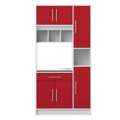 Keukenkast Liana Voor Magnetron - Wit/rood -Songmics Winkel 8070X2179A80 Louise white and red 3 aa0e
