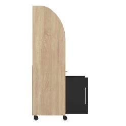 Bijzetkastje Jeanine Voor Microgolfoven - Eik/zwart -Songmics Winkel 8071A3476A80 Jeanne natural oak and black 8 5b54