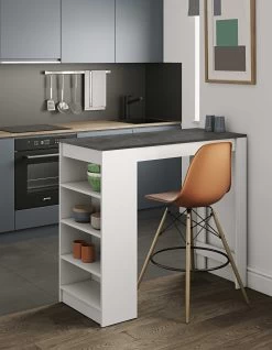 Bartafel Aravis 115x50 Met Opbergruimte - Wit/beton -Songmics Winkel 8080A2198X00 Aravis white concrete 1 c6e7