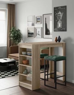 Bartafel Aravis 115x50 Met Opbergruimte - Eik -Songmics Winkel 8080A3434X00 Aravis natural oak 1 1c15