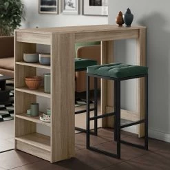 Bartafel Aravis 115x50 Met Opbergruimte - Eik