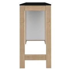 Bartafel Aravis 115x50 Met Opbergruimte - Eik/zwart -Songmics Winkel 8080A3476X00 Aravis natural oak and black 5 7dc8