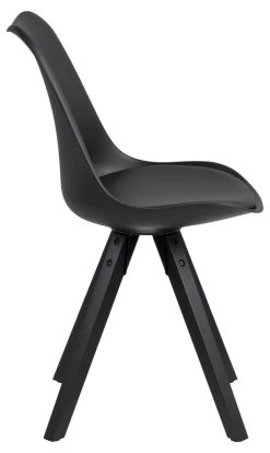 Eetkamerstoel Dima - Lederlook - Zwart -Songmics Winkel 80CBC1C7 F0D6 4A05 A02C 3148589B5A0B 72e3