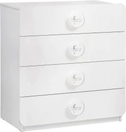 Commode | 100% Melaminegecoat | 4 Laden | Zachtsluitend | Baby- En Kindvriendelijk | Zelfmontage -Songmics Winkel 813CLK3403 4 10b1