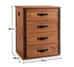 Commode | 100% Gemelamineerd Spaanplaat Van 18 Mm Dik | 67 X 82 X 48 Cm | 4 Laden | Zachtsluitend | 15 Kg Capaciteit | Kindveilig | Veelkleurig -Songmics Winkel 813CLK3416 20 207 d2e0