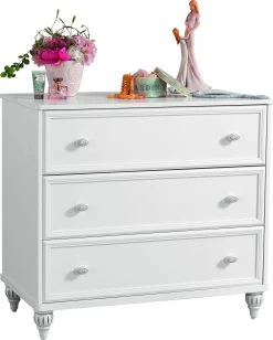 Dressoir | 100% Melamine Gecoat | 3 Laden | Zacht Sluitend | Romantica Serie | Veelkleurig -Songmics Winkel 813CLK3419 20 203 747a