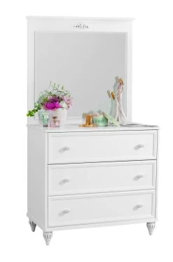 Dressoir | 100% Melamine Gecoat | 3 Laden | Zacht Sluitend | Romantica Serie | Veelkleurig -Songmics Winkel 813CLK3419 20 204 6786