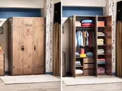 Piratengarderobe | 100% Melaminegecoat Met Een Dikte Van 18 Mm | 121 X 203 X 54 Cm -Songmics Winkel 813CLK3924 2 2fb4