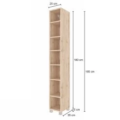 Open Kolomkast Sefa Hoog 25cm - Wotan Eik -Songmics Winkel 814.1.0081 5 63d7