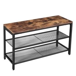 Schoenenbank Brad 2 Legplanken - Rustiek Bruin/zwart -Songmics Winkel 81JQXf8kUmL. SL1500 c8d8