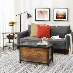 Koffer Nelis Met Gestoffeerde Zitting - Rustiek Bruin/zwart -Songmics Winkel 81fLWAE8FlL. AC SL1500 95a6