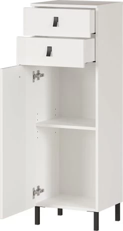 Badkamerkastje Tucker 39cm Met 2 Lades & Deur - Wit -Songmics Winkel 8249 84 pe open a cut 4f41